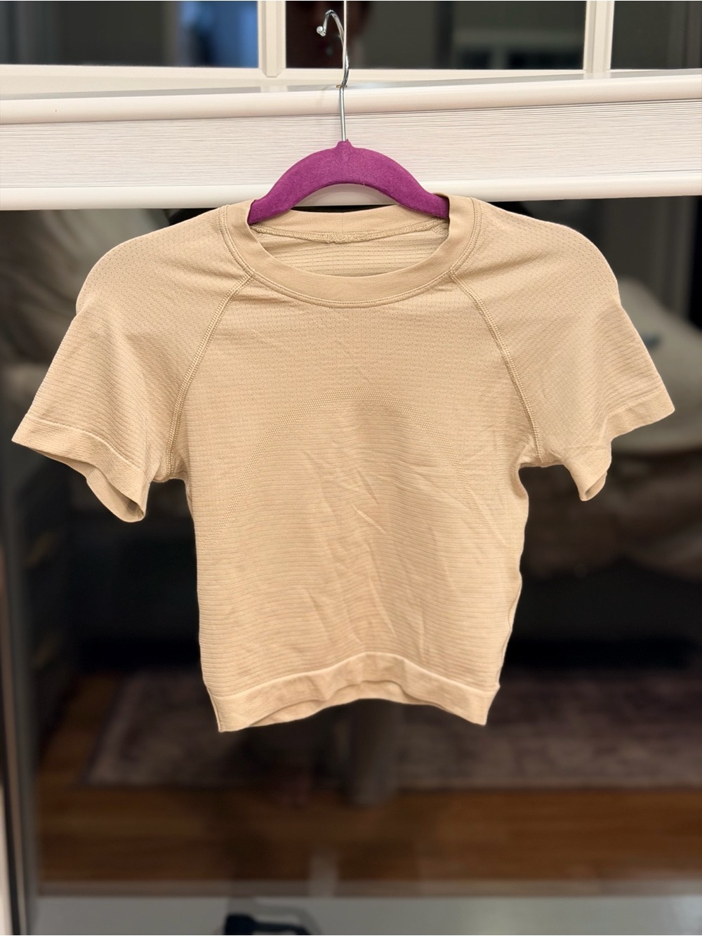 Lululemon Swiftly Tech Cropped Short-Sleeve Shirt 2.0 - Beige